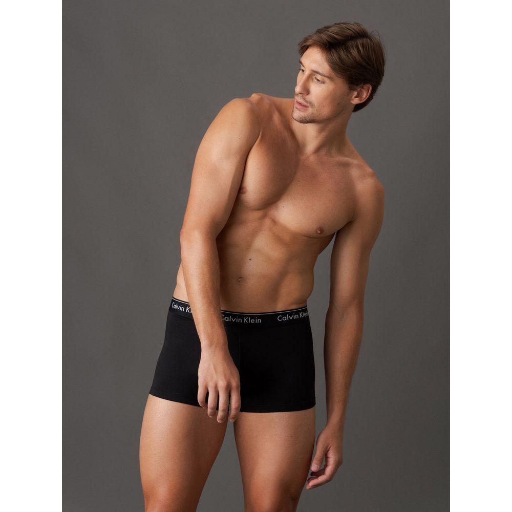 Kit 2 Cuecas Trunk Modern Cotton Calvin Klein Underwear - Preto Com Cinza Claro - 3