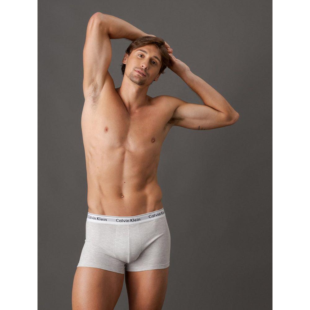 Kit 2 Cuecas Trunk Modern Cotton Calvin Klein Underwear - Preto Com Cinza Claro - 5