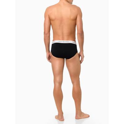 Kit 3 Underwear Brief Clássica Algodão Com Elastano Cintura Baixa Cueca Calvin Klein - Multicolor