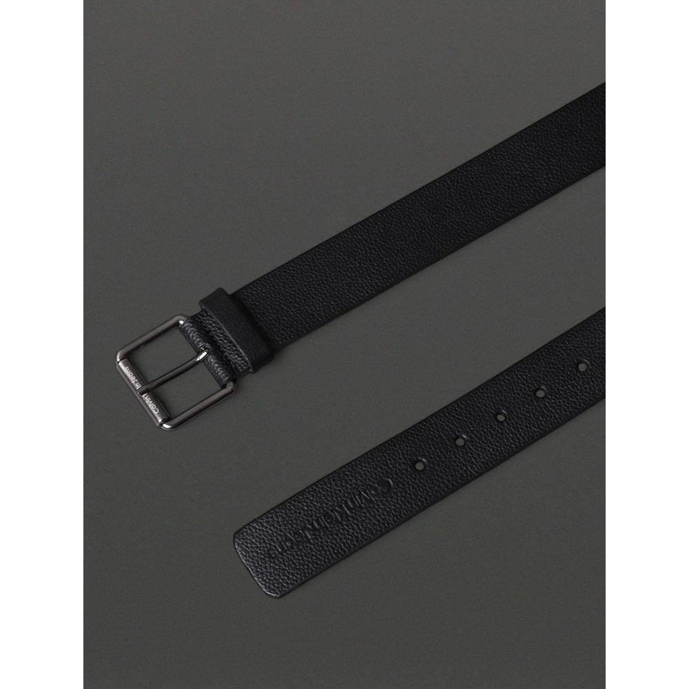 Cinto Masculino de Couro Estampa Relevo Calvin Klein Jeans - Preto - 2