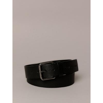 Cinto Masculino de Couro Estampa Relevo Calvin Klein Jeans - Preto