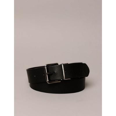 Cinto Masculino de Couro Dupla Face Calvin Klein Jeans - Preto