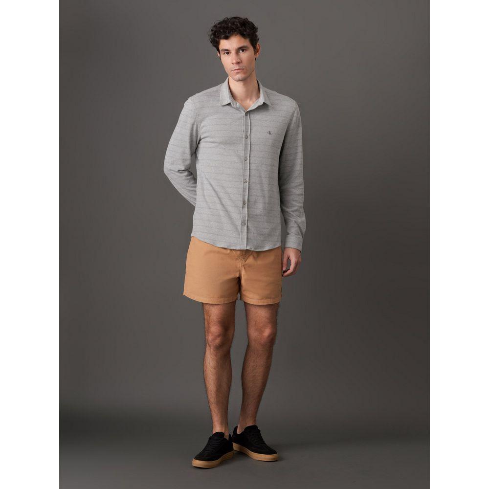 Camisa Masculina Slim Piquet Calvin Klein Jeans - Mescla - 3