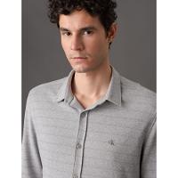 Camisa Masculina Slim Piquet Calvin Klein Jeans - Mescla
