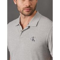 Camisa Polo Masculina Básica Estampa Logo Reissue Calvin Klein Jeans - Cinza