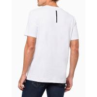 Camiseta Masculina Gola v Básica Logo No Peito Calvin Klein Jeans - Branco - 3