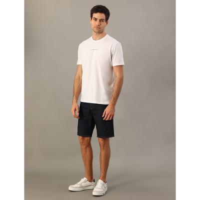 Camiseta Masculina de Algodão Estampa Logo Centralizado Calvin Klein Jeans - Branco