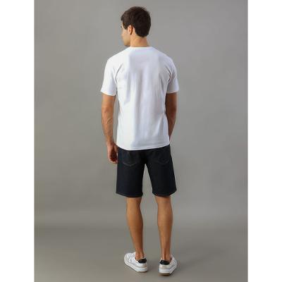 Camiseta Masculina de Algodão Estampa Logo Centralizado Calvin Klein Jeans - Branco