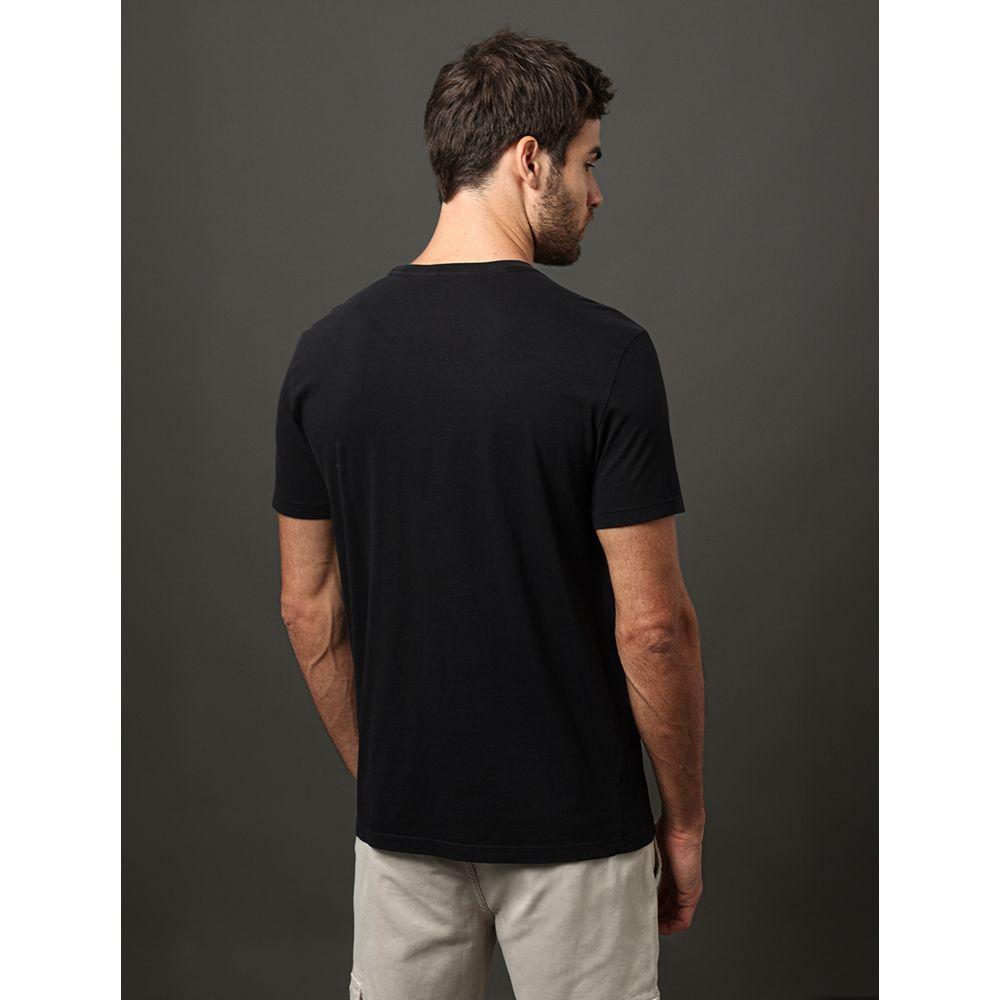 Camiseta Masculina Básica Estampa Logo Reissue No Peito Calvin Klein Jeans - Preto - 2