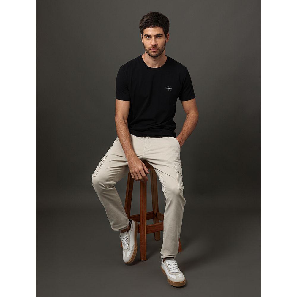 Camiseta Masculina Básica Estampa Logo Reissue No Peito Calvin Klein Jeans - Preto - 5