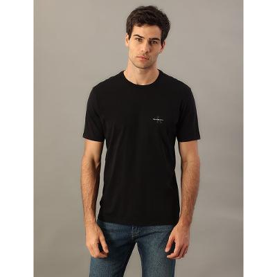 Camiseta Masculina Básica Estampa Logo Reissue No Peito Calvin Klein Jeans - Preto