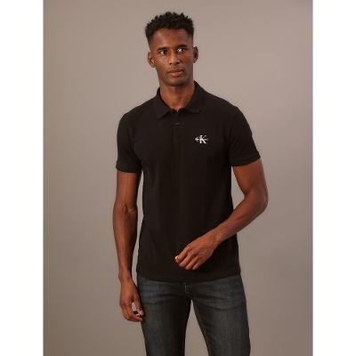Polo Masculina Manga Curta Re Issue Calvin Klein Jeans - Preto
