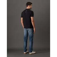 Camisa Polo Masculina Básica Estampa Logo Reissue Calvin Klein Jeans - Preto - 2