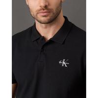 Camisa Polo Masculina Básica Estampa Logo Reissue Calvin Klein Jeans - Preto