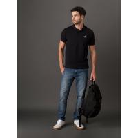 Camisa Polo Masculina Básica Estampa Logo Reissue Calvin Klein Jeans - Preto - 5