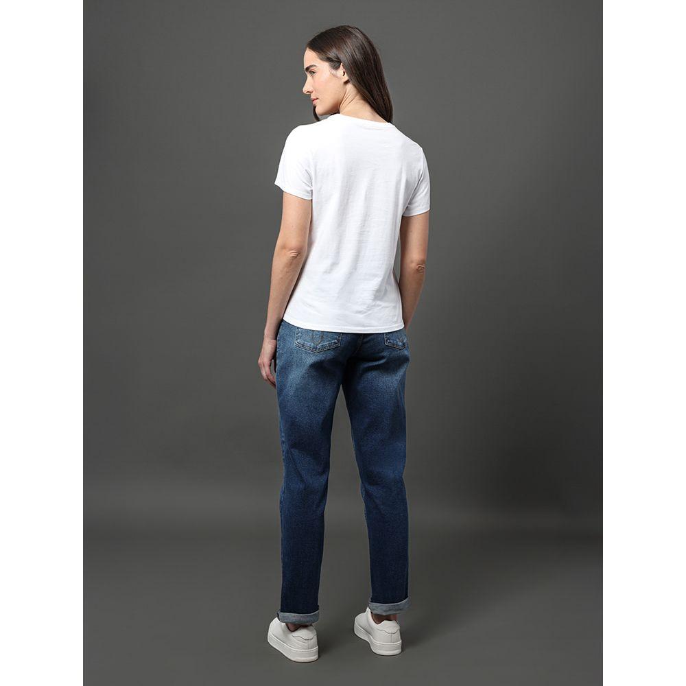 Camiseta Feminina Logo Centralizado Calvin Klein Jeans - Branco - 2