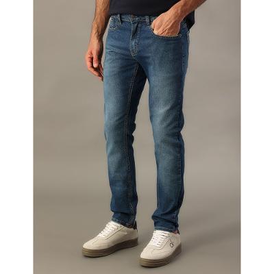Calça Jeans Masculina Five Pockets Skinny Stretch Cintura Baixa Calvin Klein Jeans - Azul Médio