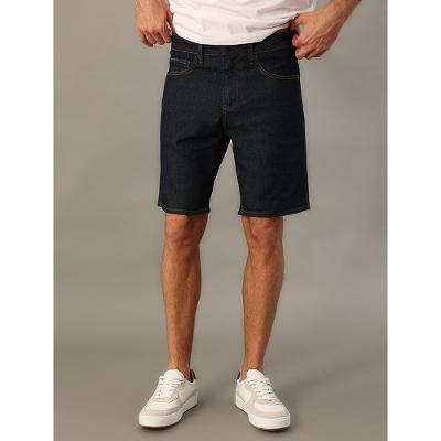 Bermuda Jeans Masculina Com Stretch Barras Dobradas Calvin Klein Jeans - Azul Marinho