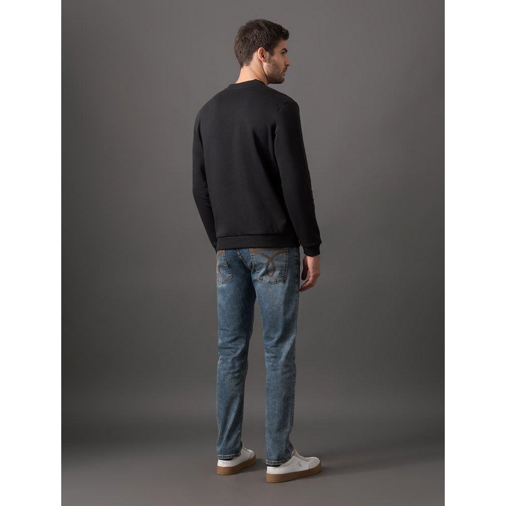 Casaco Masculino Moletom Gola Careca Calvin Klein Jeans - Preto - 2
