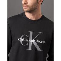 Casaco Masculino Moletom Gola Careca Calvin Klein Jeans - Preto