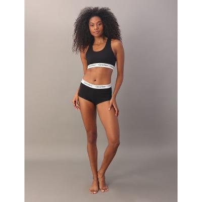 Top Feminino Nadador Básico Elástico Com Logo Underwear Calvin Klein - Preto
