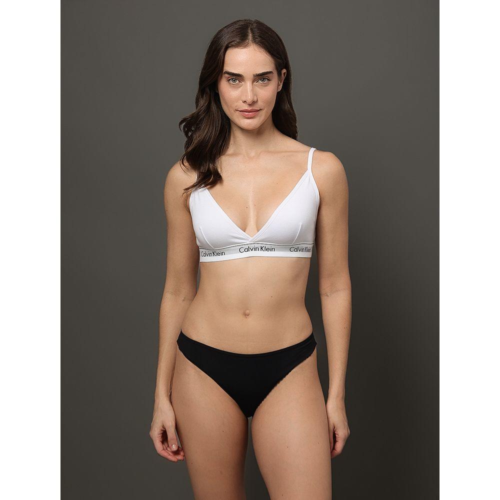 Top Triangulo Modern Cotton Calvin Klein Underwear  Claro - Branco - 1
