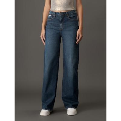 Calça Jeans Feminina Wide Leg Stretch Calvin Klein Jeans - Marinho
