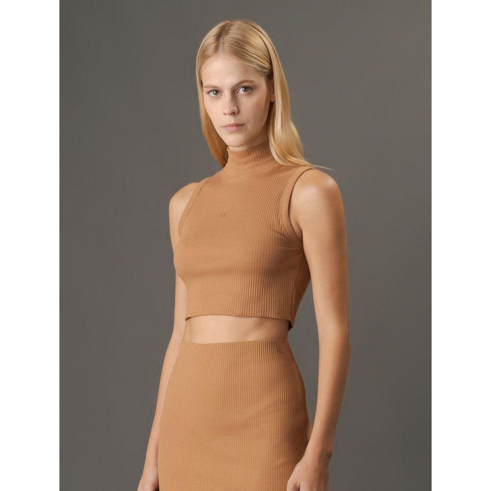 Blusa Feminina Sem Manga em Ribana Calvin Klein Jeans - Havana - 1