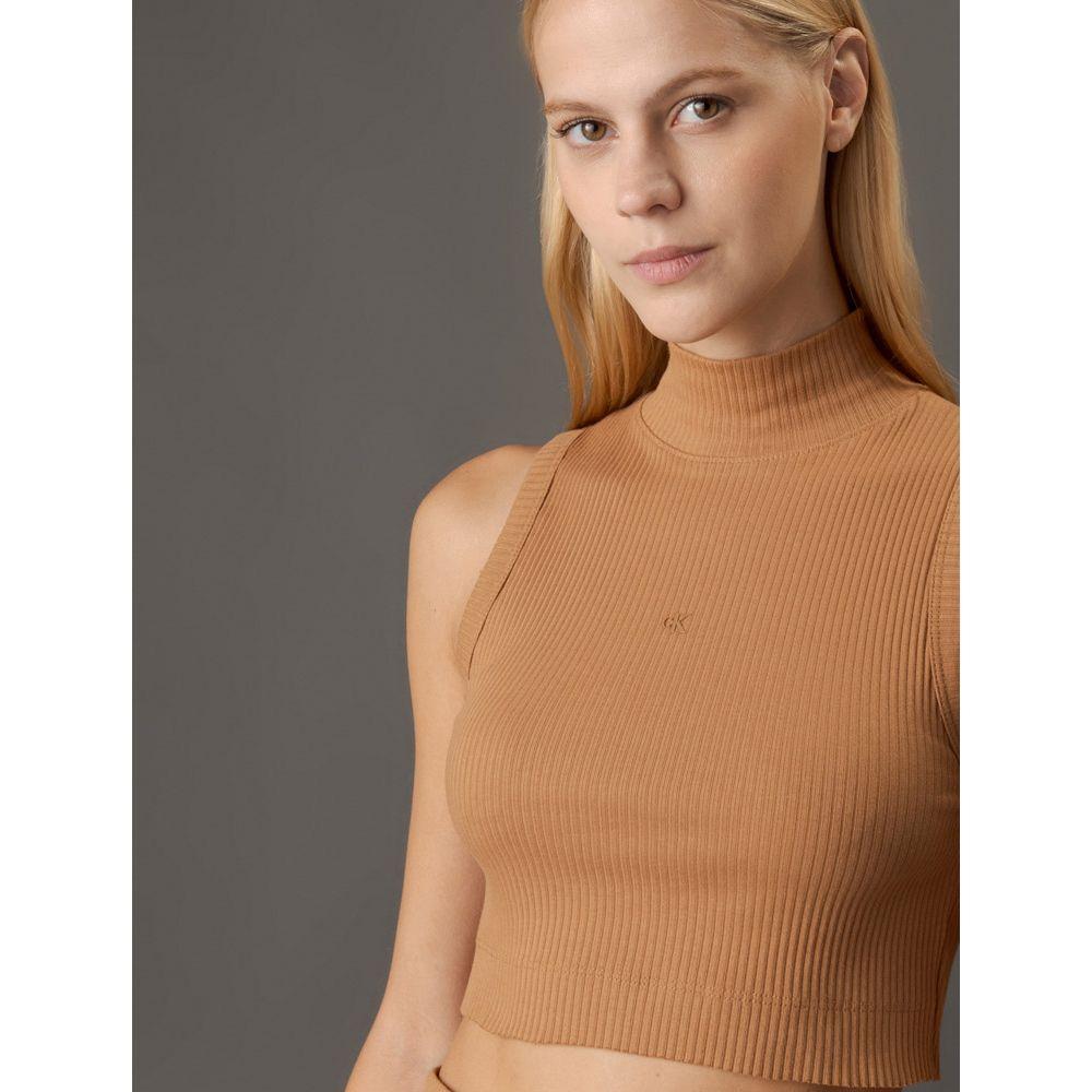 Blusa Feminina Sem Manga em Ribana Calvin Klein Jeans - Havana - 4