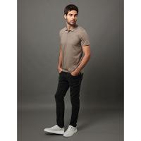Polo Masculina Slim Pima Calvin Klein Jeans - Caqui Medio - 3