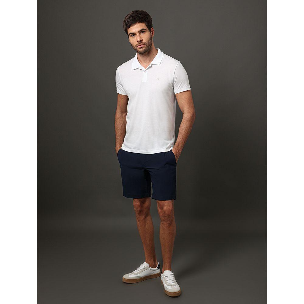 Polo Masculina Slim Pima Calvin Klein Jeans - Branco 2 - 3
