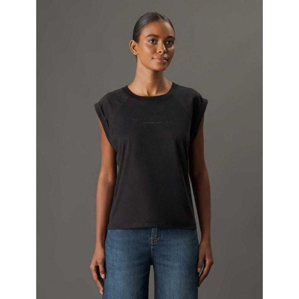 Blusa Feminina Cavas Raglan Calvin Klein Jeans - Preto - 1