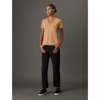 Camiseta Feminina Decote v Re Issue Calvin Klein Jeans - Havana - 3