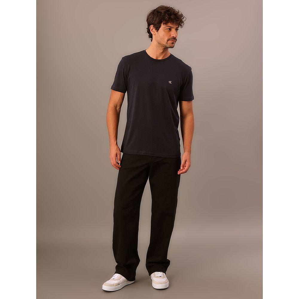 Camiseta Mc Ckj Masc Ck Bordado - Marinho - 1