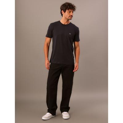 Camiseta Manga Curta Calvin Klein Jeans Masculino Ck Bordado - Marinho