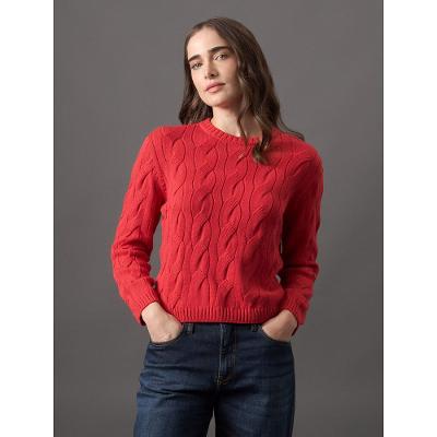 Tricot Feminino Trançado Calvin Klein Jeans - Vermelho