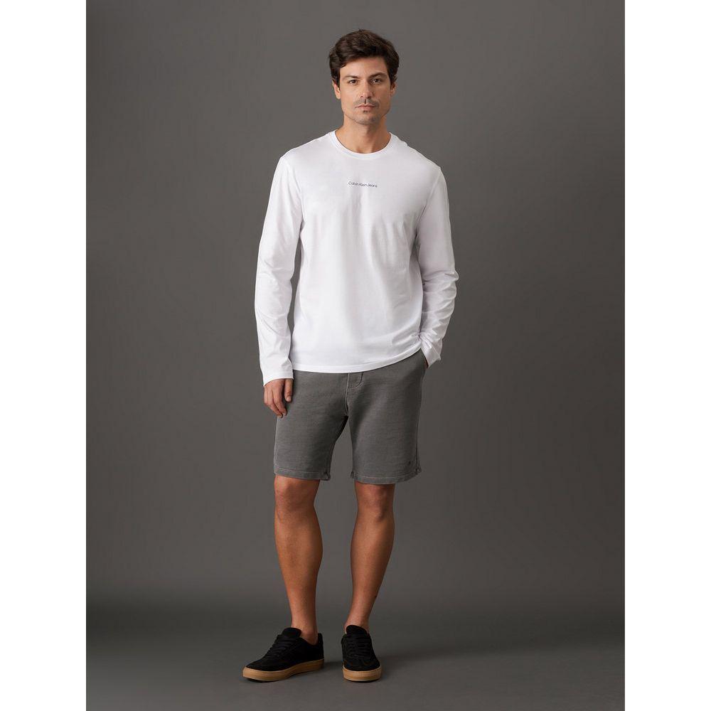 Camiseta Masculina Manga Longa Calvin Klein Jeans - Branco - 3