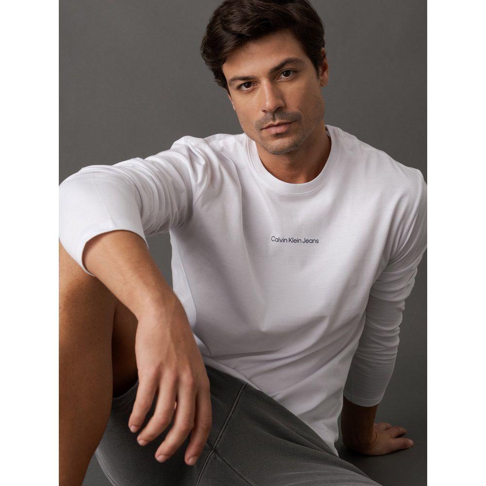 Camiseta Masculina Manga Longa Calvin Klein Jeans - Branco - 5