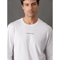 Camiseta Masculina Manga Longa Calvin Klein Jeans - Branco