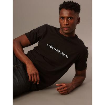 Camiseta Masculina Embossed Calvin Klein Jeans - Preto