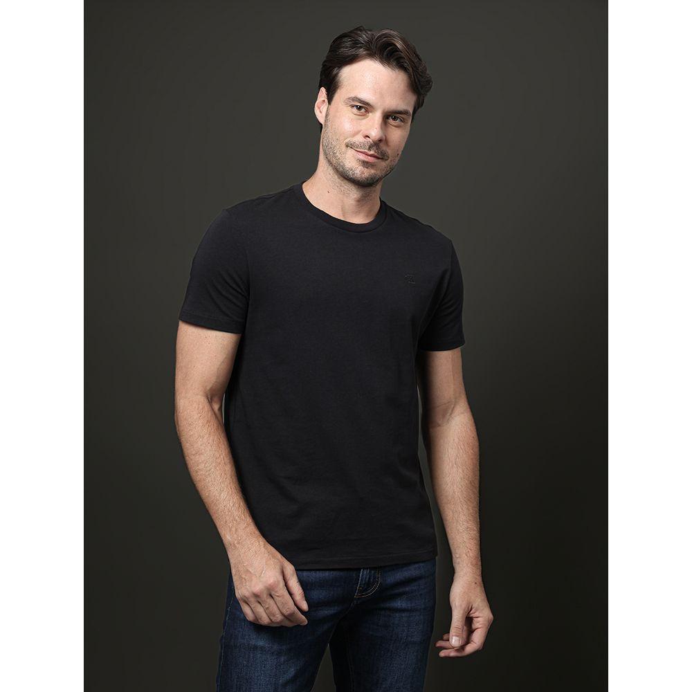 Camiseta Mc Basica Smooth Cotton - Preto - 1