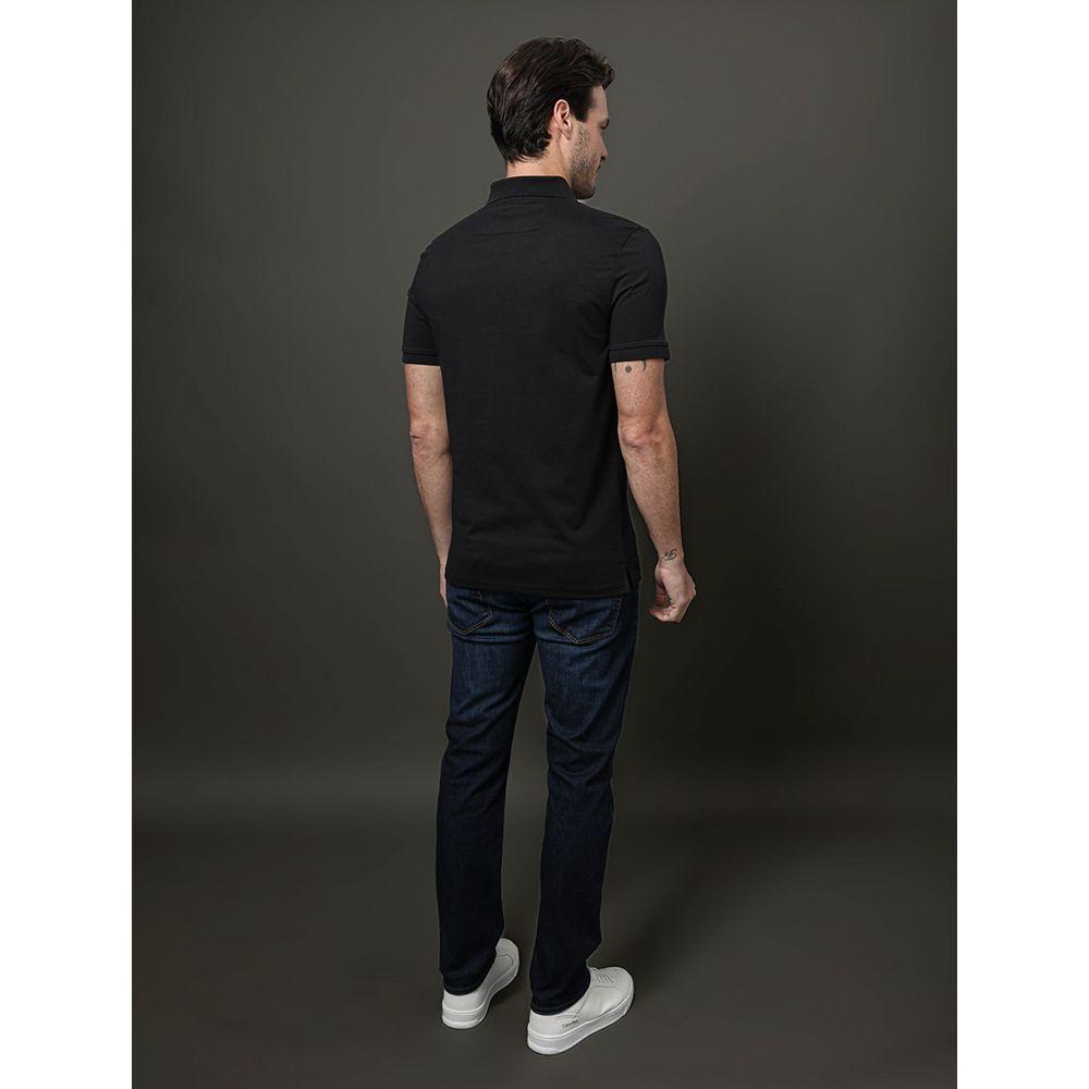 Camiseta Polo Masculina Básica Smooth Cotton Calvin Klein - Preto - 4