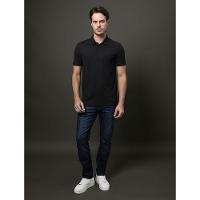Camiseta Polo Masculina Básica Smooth Cotton Calvin Klein - Preto - 5
