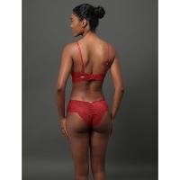 Calcinha Fio Dental Bridal Lace Calvin Klein Underwear - Vermelho - 2