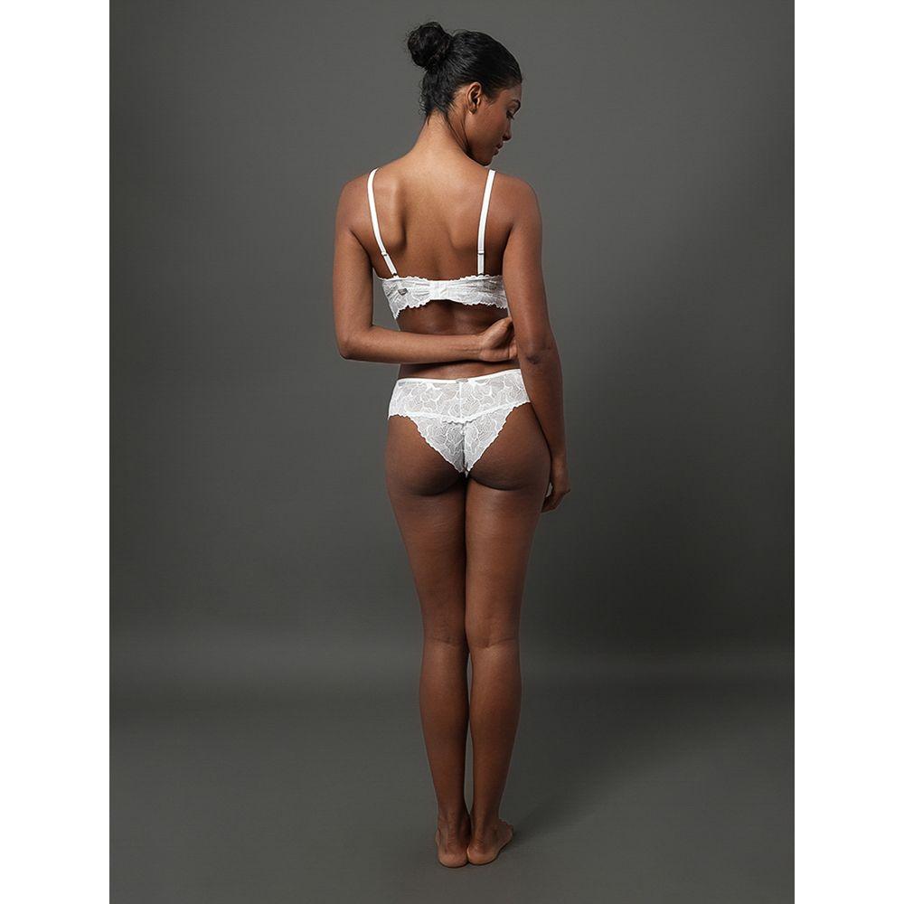 Calcinha Fio Dental Bridal Lace Calvin Klein Underwear - Off White - 5