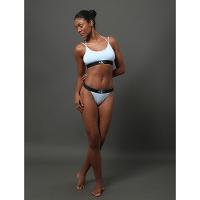 Calcinha Fio Dental Cotton Monogram Calvin Klein Underwear - Azul Claro - 3