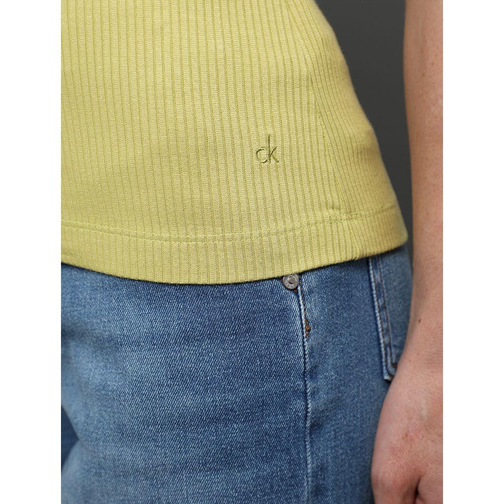 Regata Feminina Ribana Com Botões Calvin Klein - Verde Pistache - 4