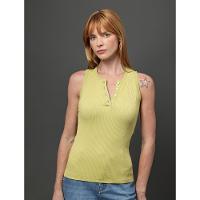 Regata Feminina Ribana Com Botões Calvin Klein - Verde Pistache - 1