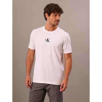 Camiseta Manga Curta Calvin Klein Jeans Masculino Ck Rubber Patch - Branco 2