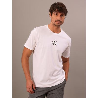 Camiseta Manga Curta Calvin Klein Jeans Masculino Ck Rubber Patch - Branco 2
